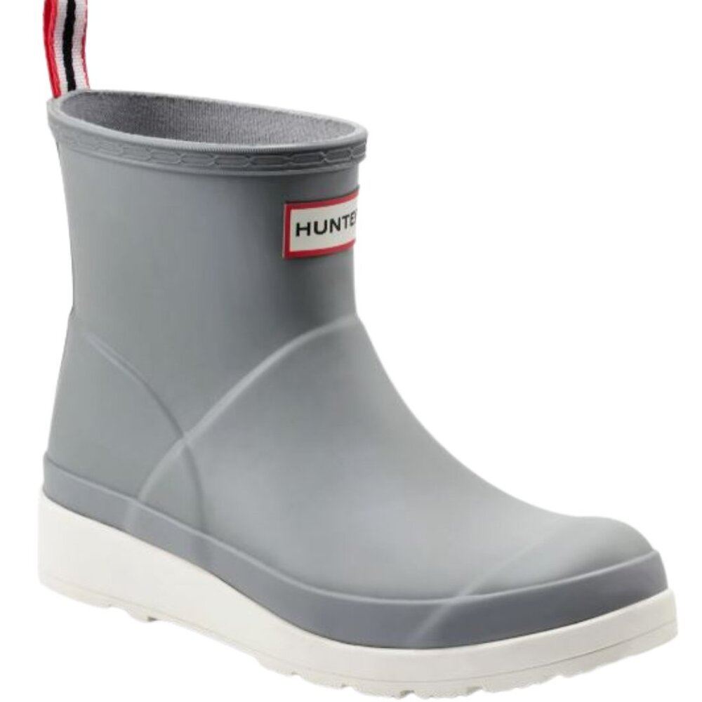 Hunter Women Rain Boots Short Original Play Waterproof Gray Size 9